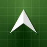 MeshGrid app icon: white direction arrow on a green grid